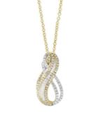 Effy Duo Diamond, 14k White Gold And Yellow Gold Pendant Necklace