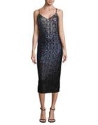 Laundry By Shelli Segal Ombre Midi Cocktail Dress