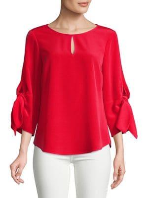 Imnyc Isaac Mizrahi Tie-sleeve Blouse