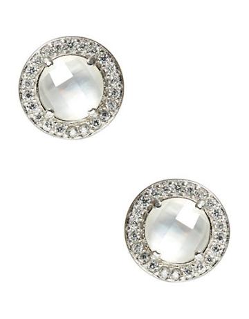 Nadri Mother-of-pearl And Sterling Silver Stud Earrings