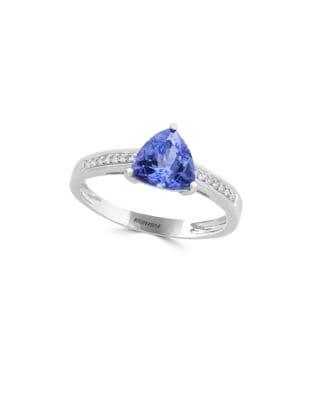 Effy Tanzanite Royale, Diamond And 14k White Gold Solitaire Ring