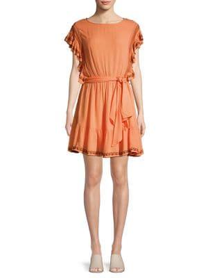 Free People Ruffled Tie-waist Dress