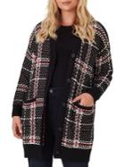 Jessica Simpson Plus Plus Reverse Plaid Sweater