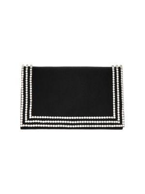 Nina Avalyn Crystal-embellished Satin Clutch