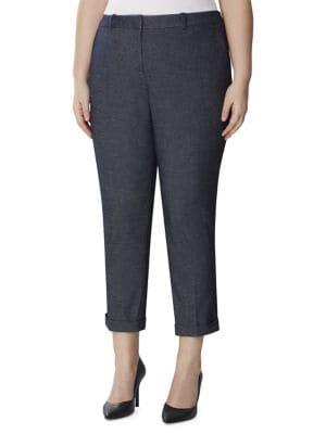 Tahari Arthur S. Levine Cuffed Slim Trousers