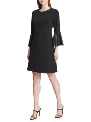 Calvin Klein Embellished Bell-sleeve Dress