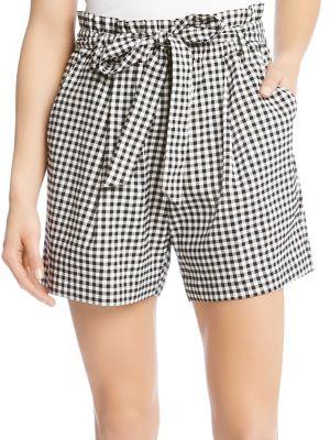Karen Kane Gingham Paperbag Shorts