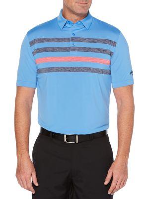 Callaway Ventilated Space-dye Chest-stripe Polo