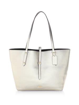 Coach Metallic Leather Market Tote