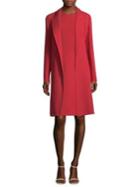 Lafayette 148 New York Carmelle Crepe Wool Long Jacket