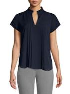 Calvin Klein Pleated-front Top
