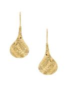 Lord & Taylor 14k Yellow Gold Hollow Oval Drop Earrings