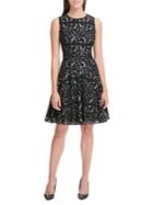 Tommy Hilfiger Metallic Swirl Lace Fit-&-flare Dress
