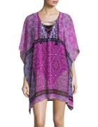 Tommy Bahama Geo Tiles Lace Up Tunic