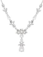 Givenchy Silvertone And Crystal Y-necklace