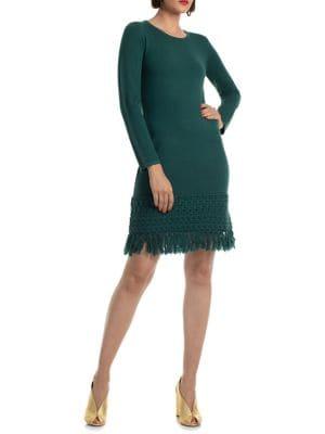 Trina Turk Cocktail Soiree Over Ice Merino Shift Dress