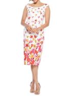 Maggy London Wide Neck Sheath Dress