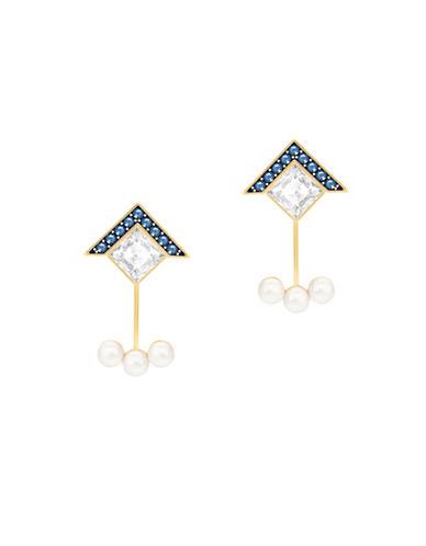 Golden Swarovski Crystal Pierced Earring Jackets