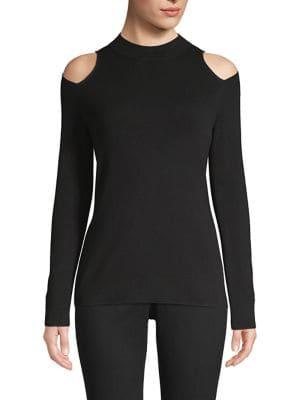Michael Michael Kors Wool Shoulder Cutout Sweater