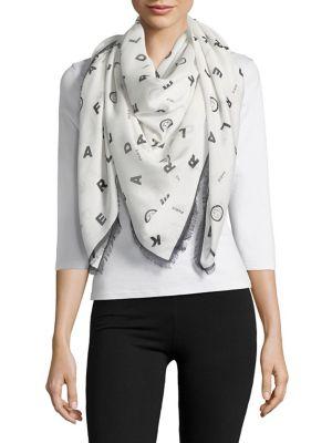 Karl Lagerfeld Paris Alphabet-print Scarf