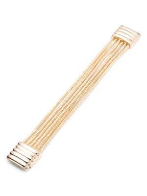 Trina By Trina Turk Retro Metals Multi-row Snake Chain Bracelet