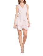 Bcbgeneration Tiered Lace Inset Surplice Dress