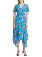 Calvin Klein Floral Short-sleeve Midi Dress