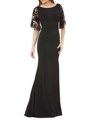 Carmen Marc Valvo Infusion Lace Floor-length Mermaid Gown