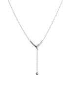 Lord & Taylor Sterling Silver Beaded Y Necklace