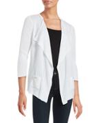 Nipon Boutique Textured Open-front Cardigan