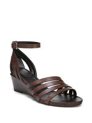 Franco Sarto Della Leather Wedge Sandals