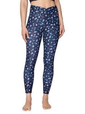 Betsey Johnson All Over Print Mitered Waist Leggings