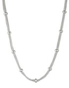 Anne Klein Silvertone Chain And Stone Accented Necklace