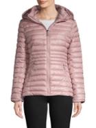 Kenneth Cole New York Hooded Zip-front Puffer Coats