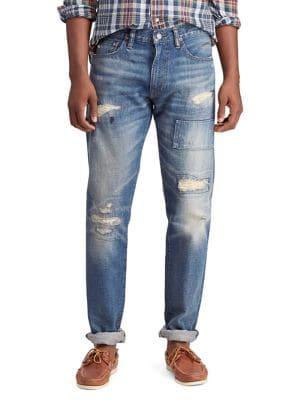 Polo Ralph Lauren Distressed Slim-fit Jeans