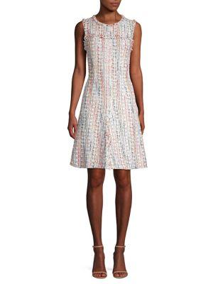 Elie Tahari Dean Tweed A-line Dress