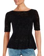 Free People Lace Peplum Top