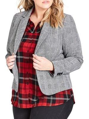 City Chic Plus So Plaid Jacket
