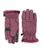 Isotoner Faux Fur-lined Packable Gloves