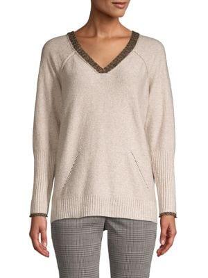 Democracy Double V-neck Sweater