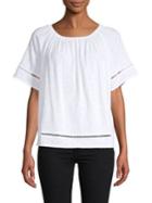 Michael Michael Kors Eyelet Short Sleeve Top