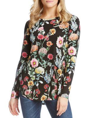 Karen Kane Floral Long-sleeve Shirt