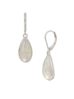 Kenneth Cole New York Power Of The Flower Mother-of-pearl And Crystal Teardrop Earrings