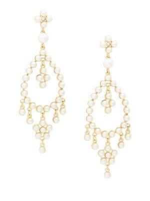 Design Lab Faux Pearl Chandelier Earrings