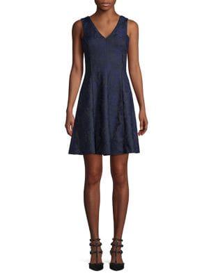 Kensie Bonded Lace A-line Dress