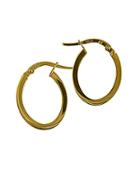 Lord & Taylor 14k Yellow Gold Polished Oblong Hoop Earrings