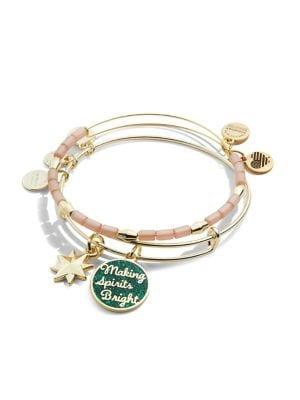 Alex And Ani Goldtone Words Are Powerful Spirits Bracelets