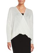 Design Lab Lord & Taylor Knit Faux Wrap Top