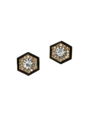 Vince Camuto Cubic Zirconia & Enamel Stud Earrings