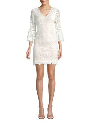Adrianna Papell Bell-sleeve Lace Dress